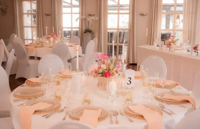 Feier runde tische rosa - Dekoration von Stil-Echt
