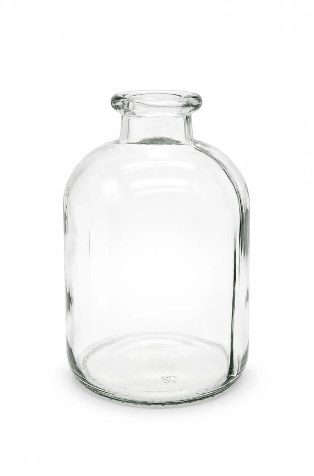 Flaschenvase Klarglas aus dem Stil-Echt Deko-Verleih