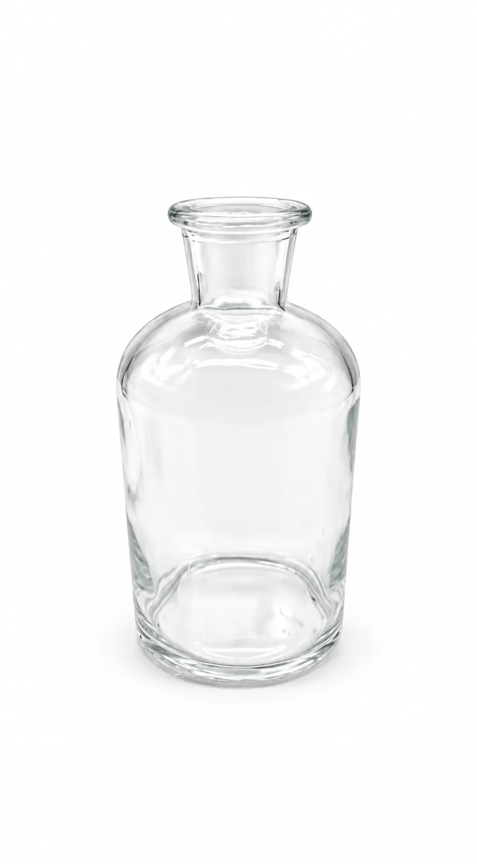 Flaschenvase klein, Glas aus dem Stil-Echt Deko-Verleih