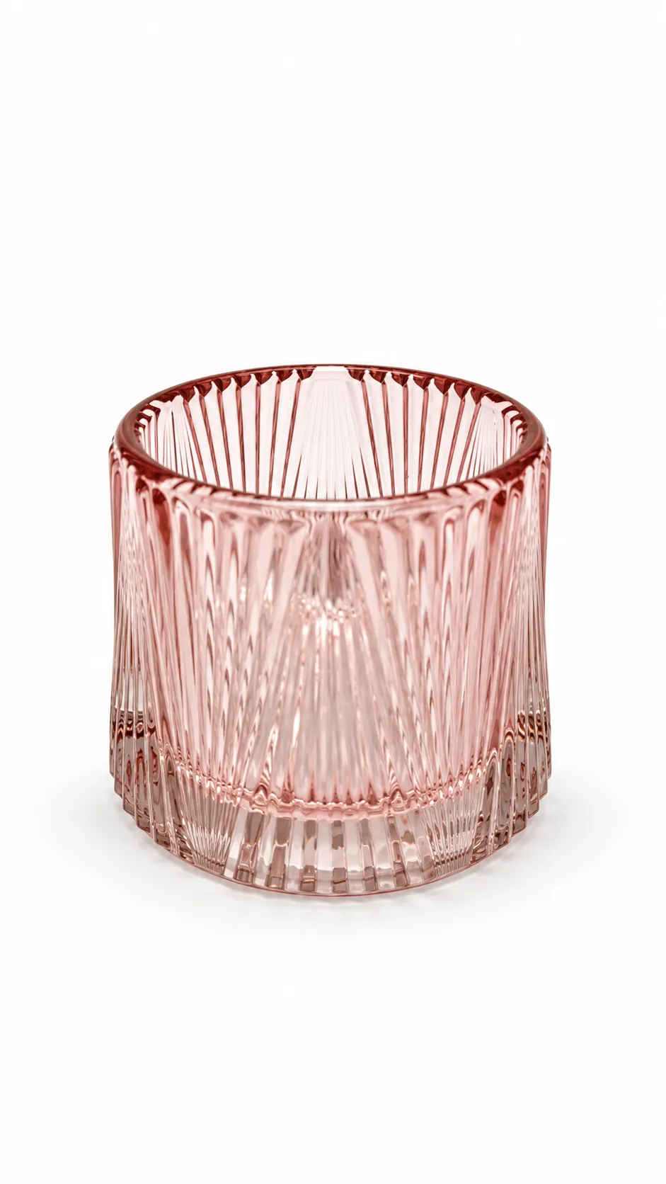 Teelichthalter Glas Light Rose aus dem Stil-Echt Deko-Verleih
