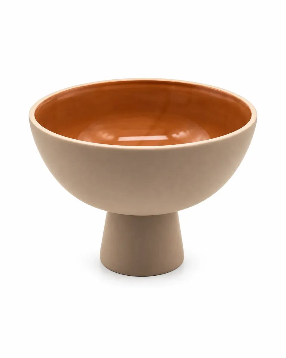 Vasenschale beige aus dem Stil-Echt Deko-Verleih